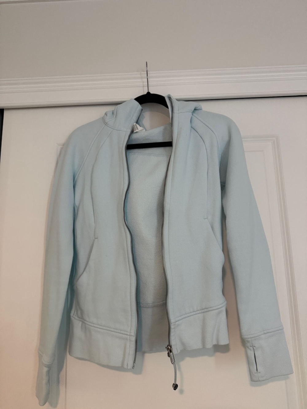 lululemon athletica light blue zip scuba